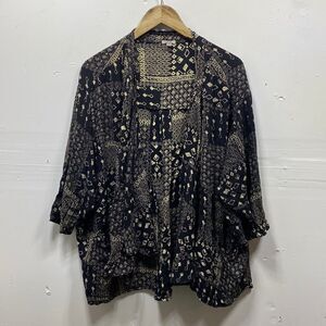 Urban Outfitters Ecote Patchwork Print Open Front Kimono Top Small